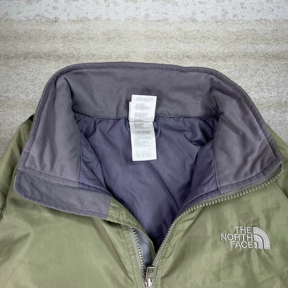 Vintage Y2K The North Face Puffer Jacket Mens L Green Grey Insulated Polyester - Picture 4 of 13